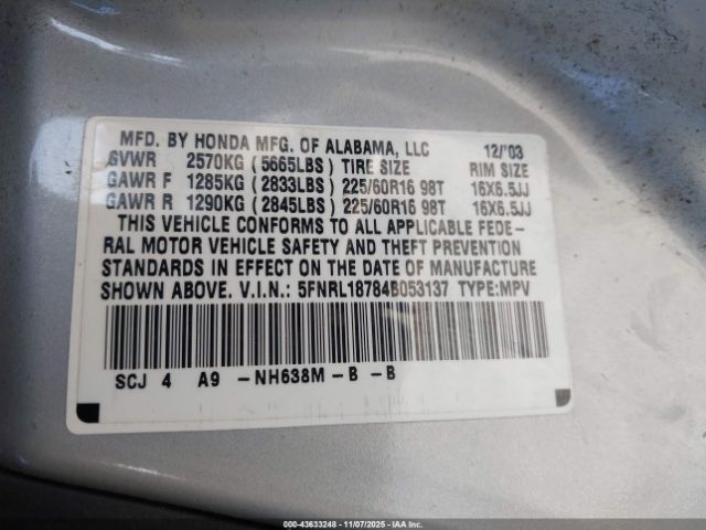 Honda Odyssey Ex-l Image 2