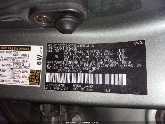 Toyota Highlander V6 Image 7