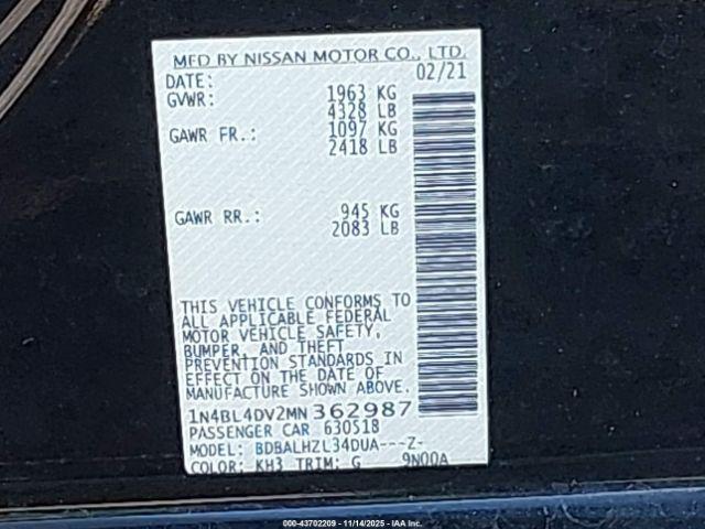 Nissan Altima Sv Fwd Image 13