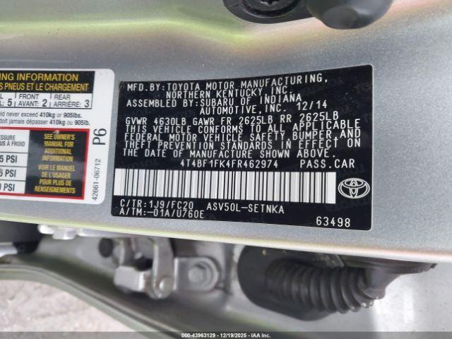 Toyota Camry Le Image 17