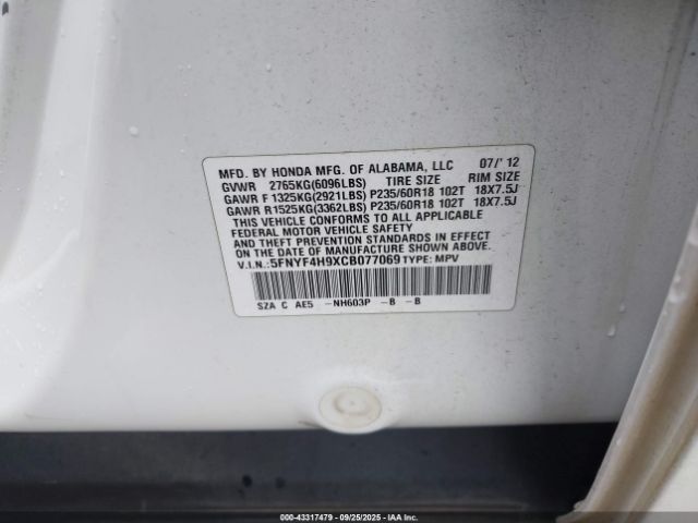 Honda Pilot Touring Image 7